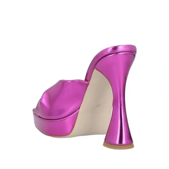 Free People Jeffrey Campbell Luna Metallic Platform Fuchsia Twisted - Picture 4 of 9